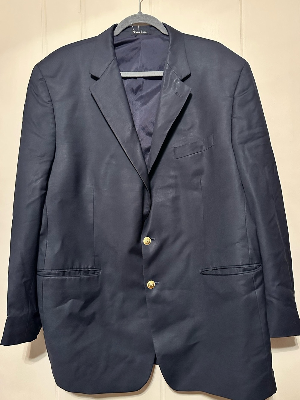 Ralph Lauren Navy Sport Coat with Gold Buttons 48L